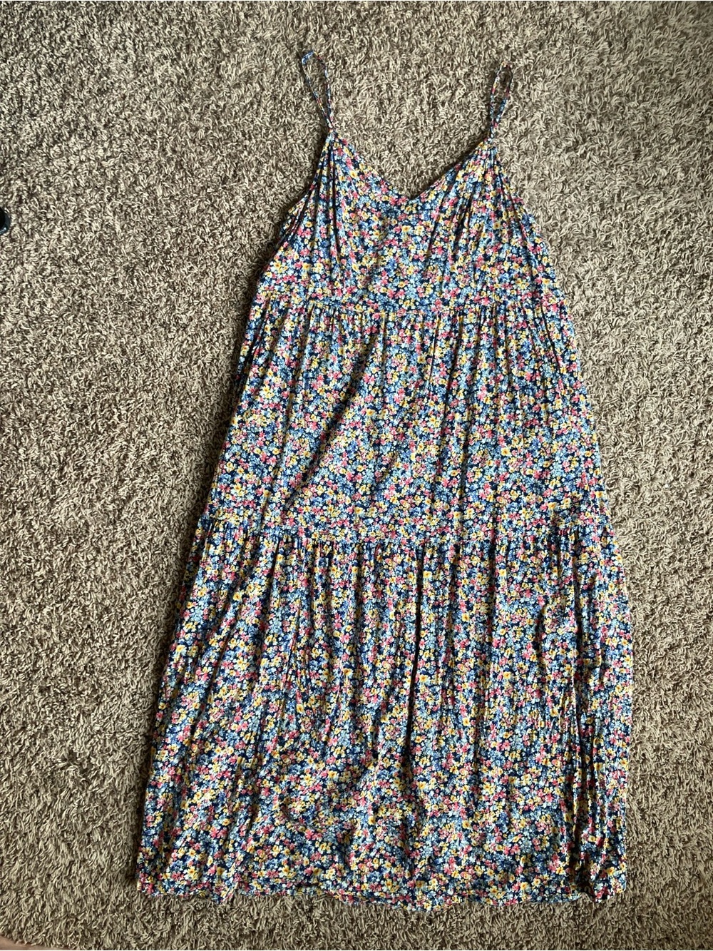 Old Navy Floral Maxi Dress in Blue, Yellow, Pink